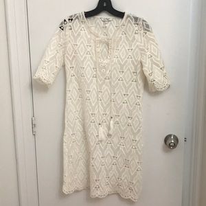 White eyelet dress/ coverup